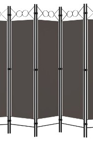 vidaXL Parawan 5-panelowy, antracytowy, 200 x 180 cm 320709-2