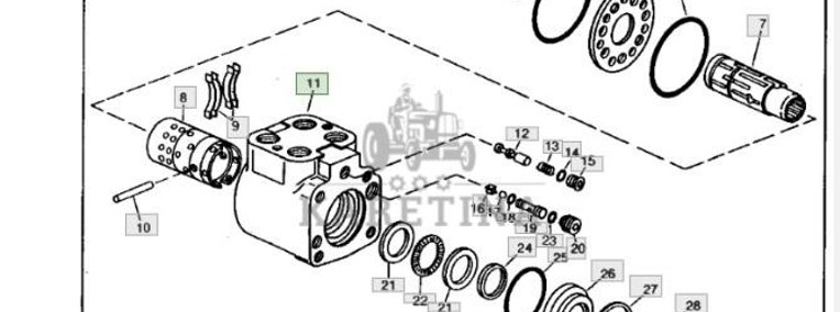 John Deere CTS - pompa wspomagania AH142441-1