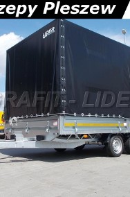 LT-042 przyczepa + plandeka 420x220x210cm, spedycyjna przyczepa ciężarowa, burty stalowe, DMC 2700kg-2