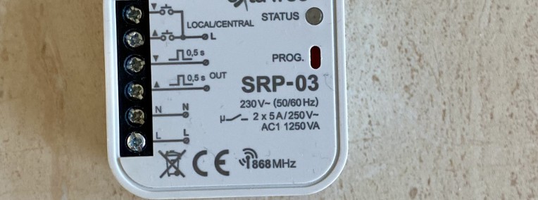 Sterownik rolet dopuszkowy centralny SRP-03 - EXF10000081-1