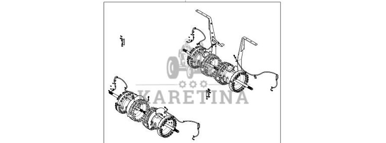 John Deere 9470RX - Zestaw osi BRE10330 (Oś przednia i tylnia)-1