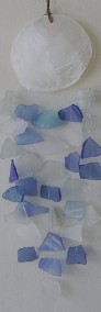 Szklany Dzwonek Wietrzny – Blue / White-3