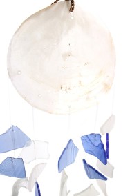 Szklany Dzwonek Wietrzny – Blue / White-2