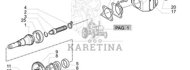 New Holland T6010 T6070 Wałek napędowy 65t, 262mm l 47131254-1