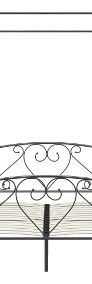 vidaXL Rama łóżka z baldachimem, szara, metalowa, 140 x 200 cm 284443-3