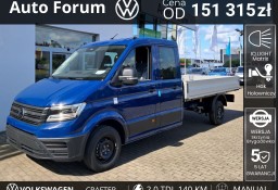 Volkswagen Crafter Skrzyniowy Brygadówka 7os. / Nowy Gwarancja 5 lat