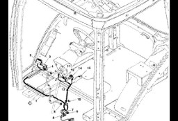 RE265572 John Deere 8345R - Wiązka przewodów kabiny