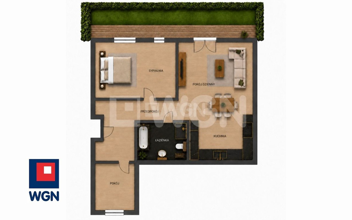 Mieszkanie na sprzedaż, 93 m², 3 pokoje Poznań Naramowice – pohled 2