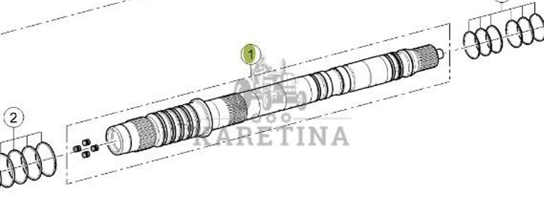 Claas Axion 870 Wałek Przekładni Wałek Skrzyni Biegów 00 1165 634 0 0011656340-1