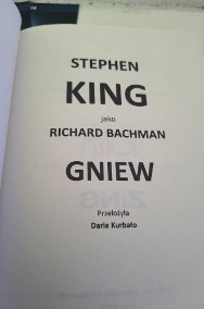 Stephen King "Gniew" absolutny unikat-3