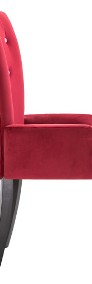 vidaXL Krzesło jadalniane z podłokietnikami, czerwone, aksamitne 248465-4