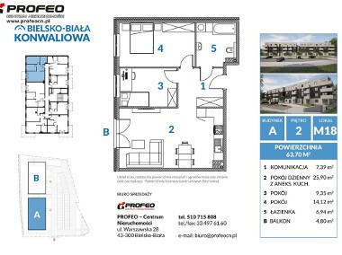 Mieszkanie, sprzedaż, 63.70, Bielsko-Biała-1