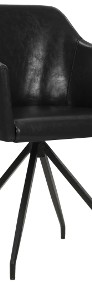 vidaXL Obrotowe krzesła stołowe, 2 szt., czarne, sztuczna skóra247067-3