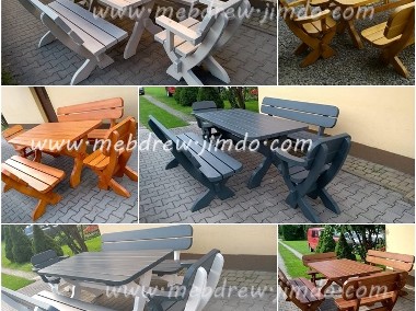 Zestaw ogrodowy meble ogrodowe stół ławki fotele stolarz-1