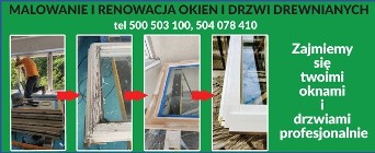 Profesjonalna renowacja, malowanie okien i drzwi drewnianych,  naprawa, serwis 