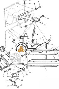 Z12489 - Podwójna Zębatka Napędu Mechanizmu Rozładunku John Deere - 24 | 24 Zęby-2