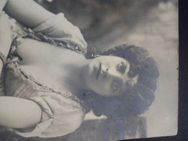 portret kobiety  stare zdjęcie kartonikowe przedwojenne fotografia pocztówka -1