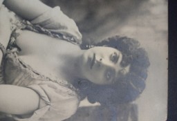 portret kobiety  stare zdjęcie kartonikowe przedwojenne fotografia pocztówka 