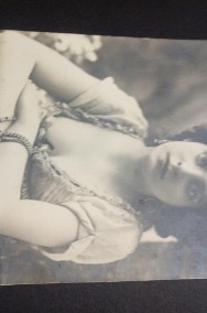portret kobiety  stare zdjęcie kartonikowe przedwojenne fotografia pocztówka -2