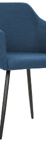 vidaXL Krzesła stołowe, 4 szt., niebieskie, tkanina276073-3