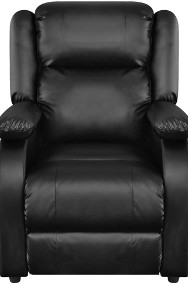vidaXL Fotel masujący, czarny, sztuczna skóra242512-2