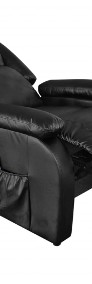 vidaXL Fotel masujący, czarny, sztuczna skóra242512-3