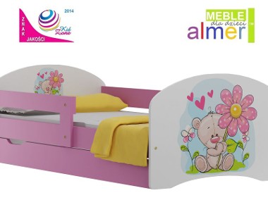 bajkowe łóżko dla dziecka z kolorową grafiką (nie naklejka) 140x70-1