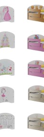 bajkowe łóżko dla dziecka z kolorową grafiką (nie naklejka) 140x70-4