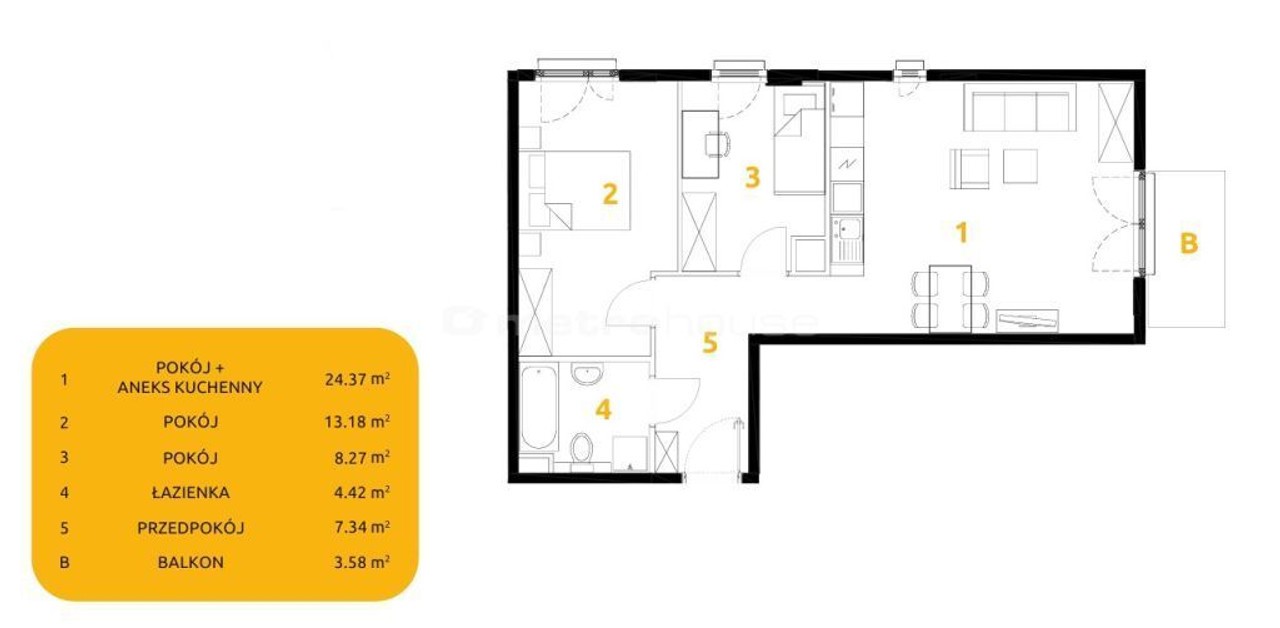 Mieszkanie na sprzedaż, 57 m², 3 pokoje Kraków Prądnik Biały – pohled 6