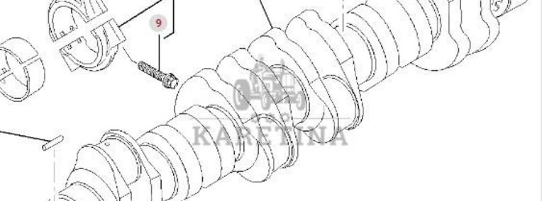 Massey Ferguson 8480 Wał Korbowy CZĘŚCI 903100050021-1