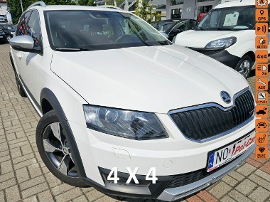 Skoda Octavia III Scout, 4x4,automat, tempomat aktywny, grzane fotele,skóra,alkantara-1