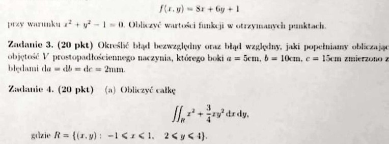 "Matematyka I Rok chemii" - Zestaw 5 rozwiązań-1