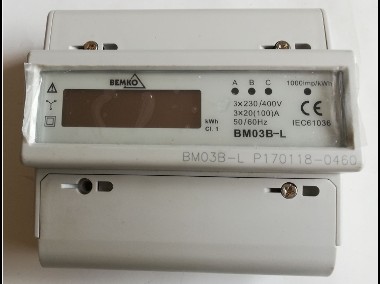  Licznik energii elektrycznej,  bm03b-l , 3-f, Bemko ,   A30-BM03B-L BEMKO  -1