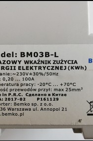  Licznik energii elektrycznej,  bm03b-l , 3-f, Bemko ,   A30-BM03B-L BEMKO  -2