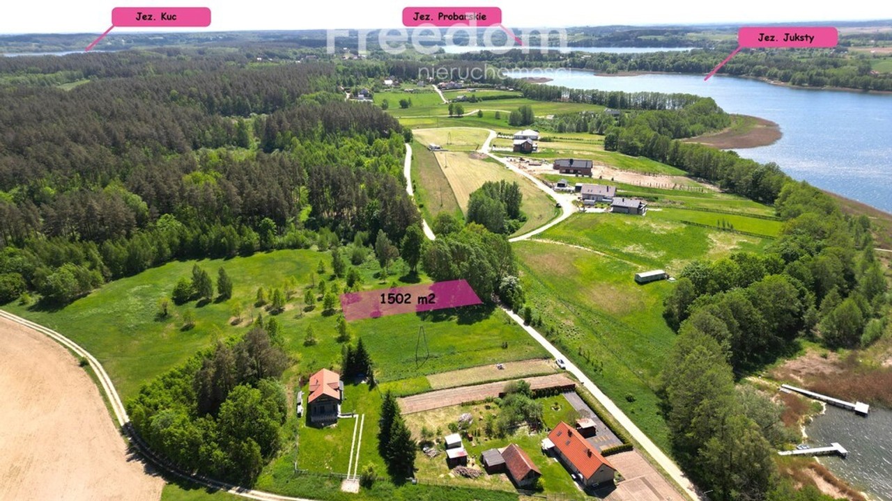 Kameralna działka budowlana nad jeziorem Juksty - Widok 3