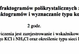 "Rejestracja dyfraktogramów polikrystalicznych związków" - Sprawozdanie