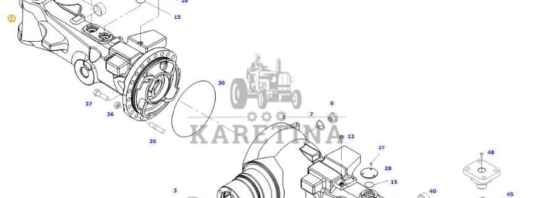 Fendt 828 S4 Vario - most przedni - oś przednia prawa 755/137 F835300020160-1