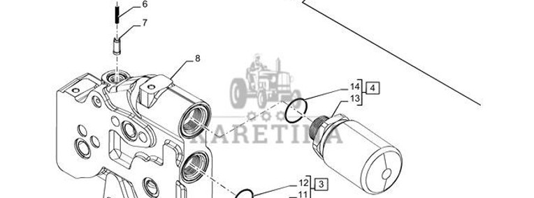 New Holland T6090 T6070 Pol wcisnij-pociagni 87310811-1