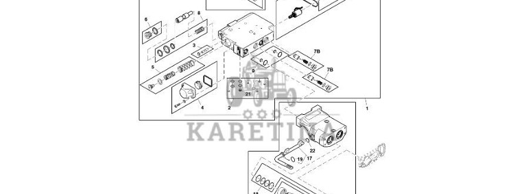 John Deere 9470RX - Elektr. moduł sterowania RE588373 (Zawór sterujący)-1