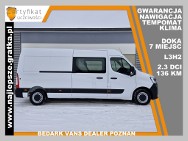Opel Movano Gwarancja, L3H2, DOKA, BRYGADÓWKA, nawigacja, tempomat, klima