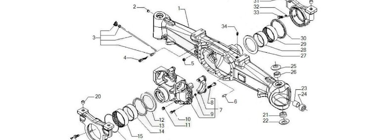 Carraro 20.49 149434 - most napędowy - podpora tylna 149425-1