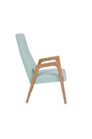 NANO Fotel - fotel z wysokim oparciem i drewnianymi poręczami -2