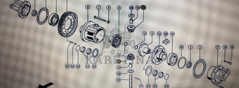 Wyrównawcze koło stoźkowe Claas Mega 370-340 Nr katalogowy 000 587 146 1-1