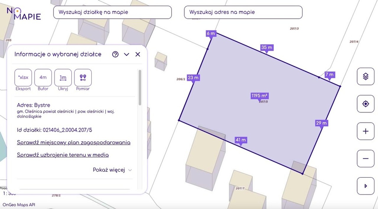 Ostatnia działka budowlana 1195 m² – Bystre - Widok 6