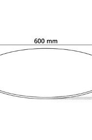 vidaXL Blat stołu, szklany, okrągły, 600 mm-3