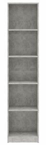 vidaXL 5-poziomowy regał na książki, betonowy szary, 40 x 24 x 175 cm 800850-3