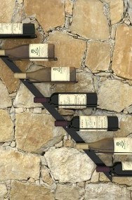 vidaXL Ścienne uchwyty na 14 butelek wina, 2 szt., czarne, metaloweSKU:289565*-2