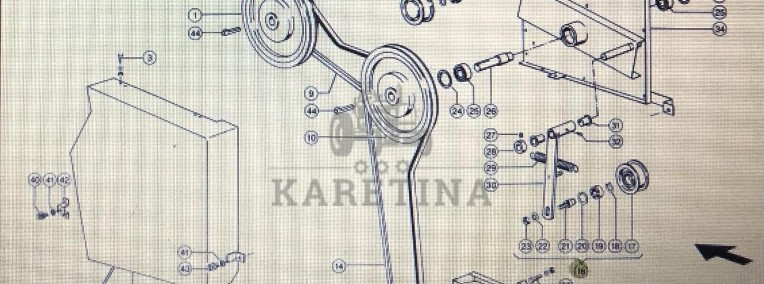 Rolka napinacza Claas Mega 370-340 Nr katalogowy 000 772 116 1-1