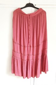 Nowa spódnica Asos 42 XL brudny róż różowa falbany wiskoza retro boho hippie-2