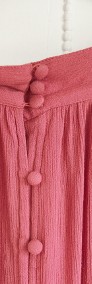Nowa spódnica Asos 42 XL brudny róż różowa falbany wiskoza retro boho hippie-3